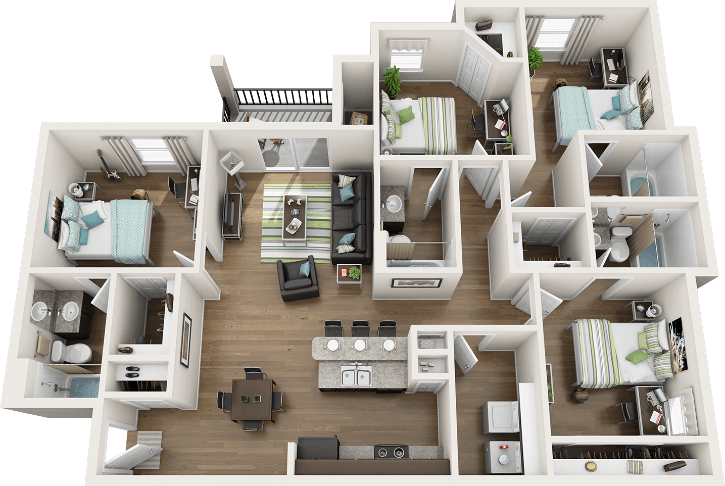 Floor Plans 1 4 Bedroom Apartments In Denton